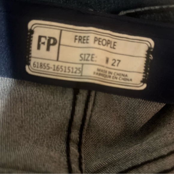 Free People Penny Pull On Flare Raw Hem Denim Jegging Stretch Jeans - Picture 13 of 13